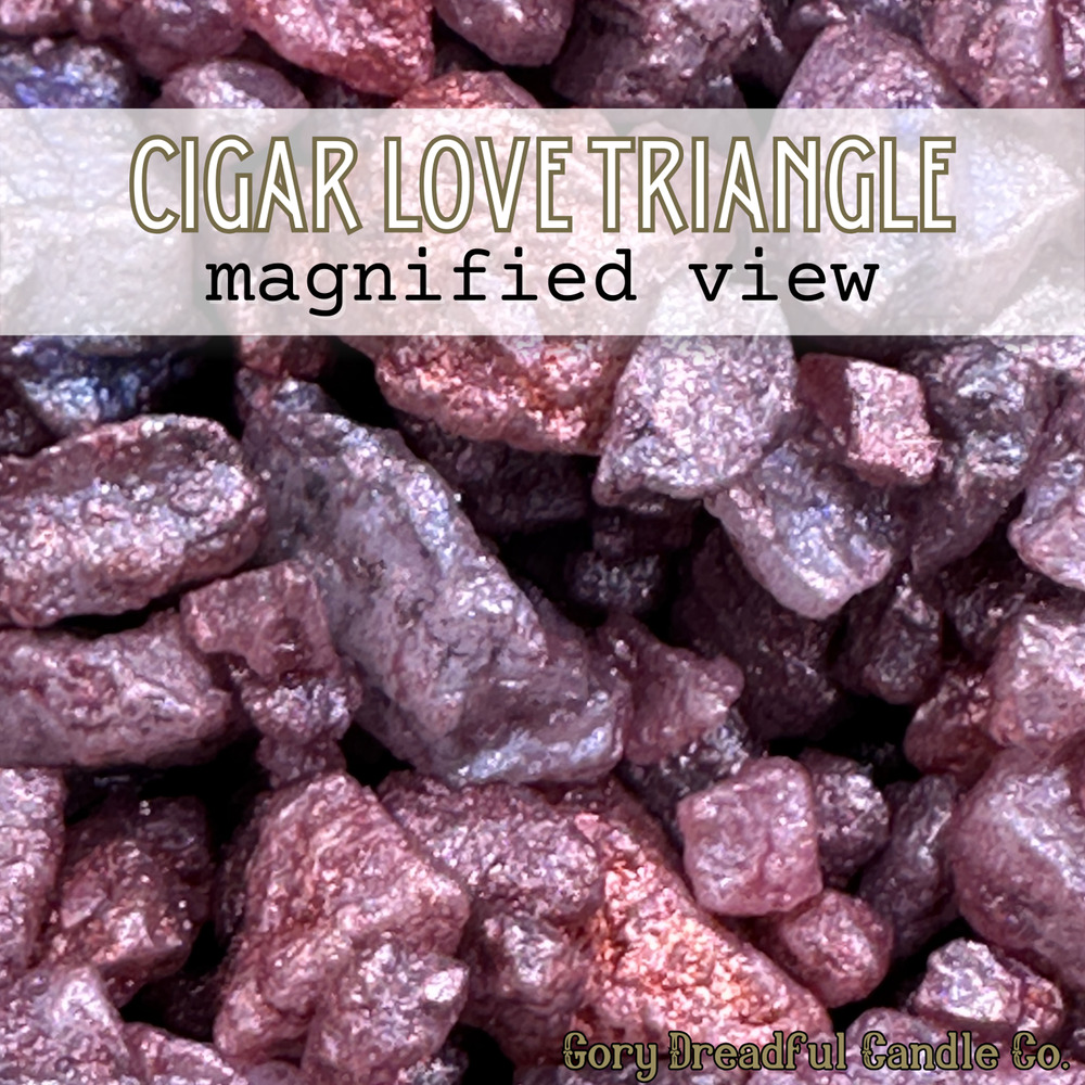 CIGAR LOVE TRIANGLE Sizzling Room Salt Potpourri:  Amber Bergamot Rum Tobacco - Picture 5 of 9